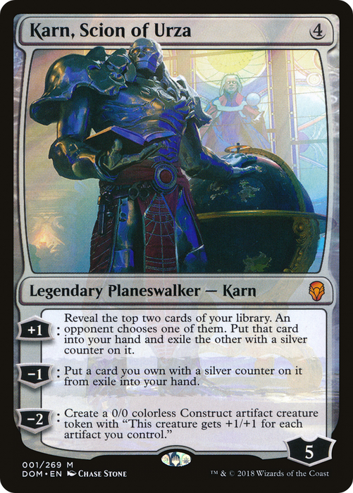 Karn, Scion of Urza (DOM-001) - mythic