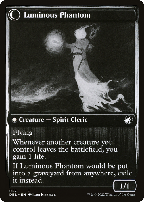 Lunarch Veteran // Luminous Phantom (DBL-027) - common: (Double Faced Transform)