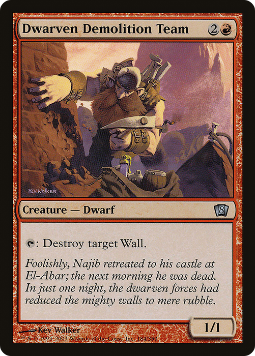 Dwarven Demolition Team (8ED-184★) - uncommon - Foil