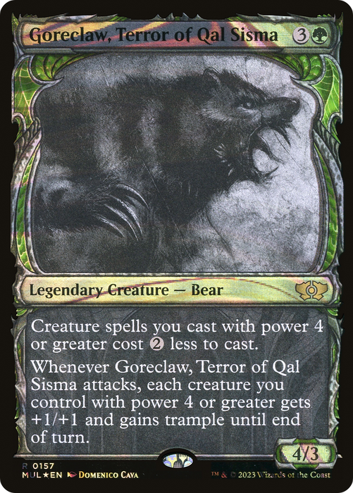Goreclaw, Terror of Qal Sisma (MUL-157) - rare: (Showcase) - Foil