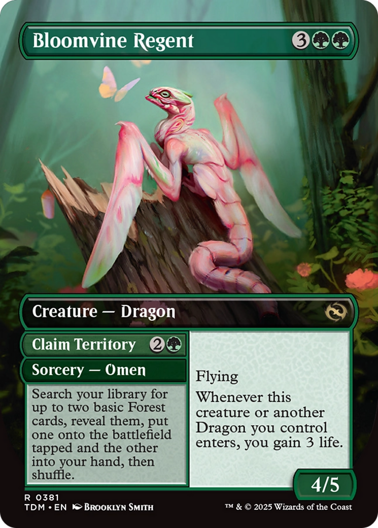 Bloomvine Regent // Claim Territory // Bloomvine Regent (TDM-381) - rare (Borderless) - Foil