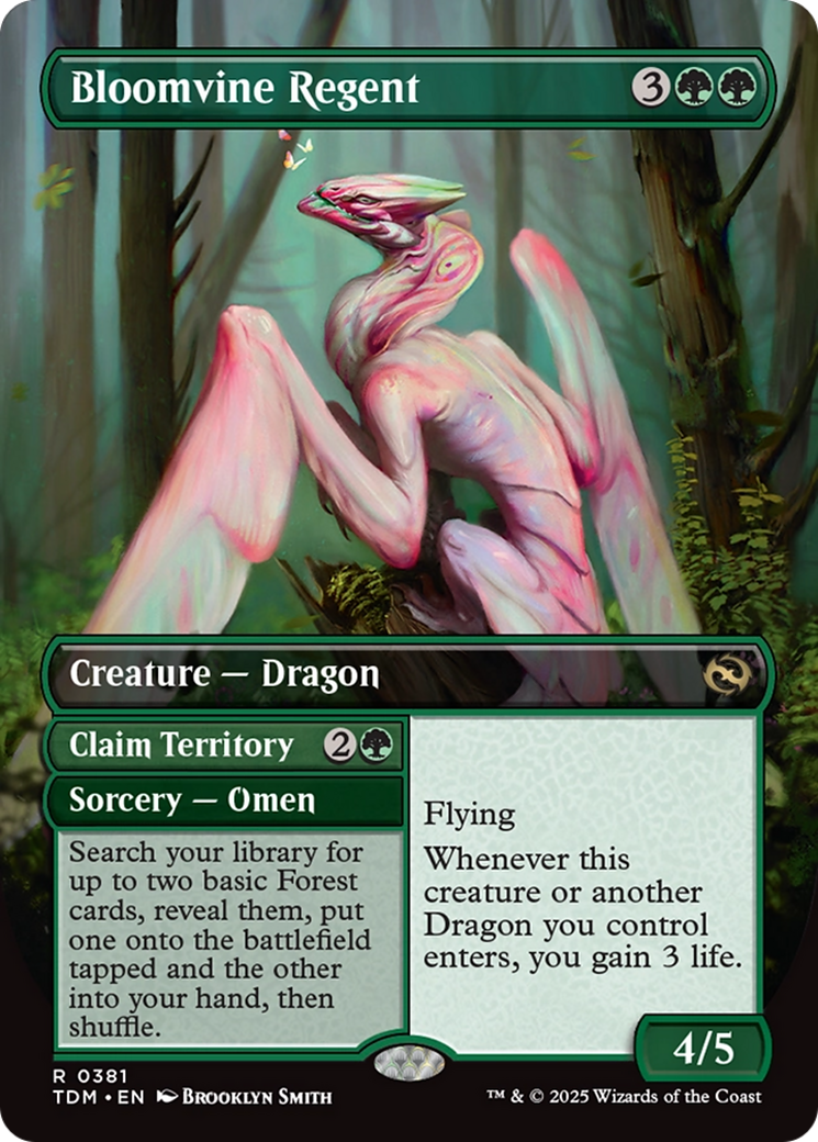 Bloomvine Regent // Claim Territory // Bloomvine Regent (TDM-381) - rare (Borderless)