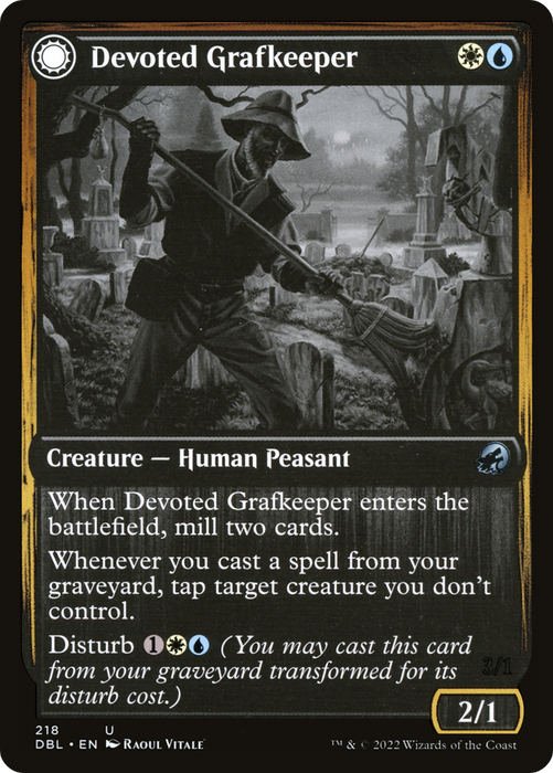 Devoted Grafkeeper // Departed Soulkeeper (DBL-218) - uncommon: (Double Faced Transform)