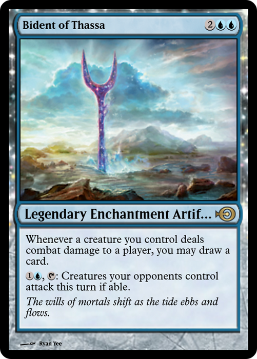 Bident of Thassa (PRM-50114) - rare: (enchantment) - Foil