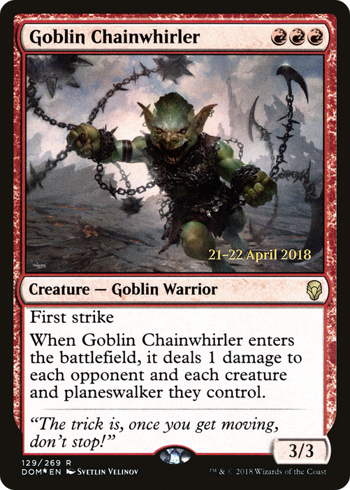 Goblin Chainwhirler (PRE-129S) - rare - Foil