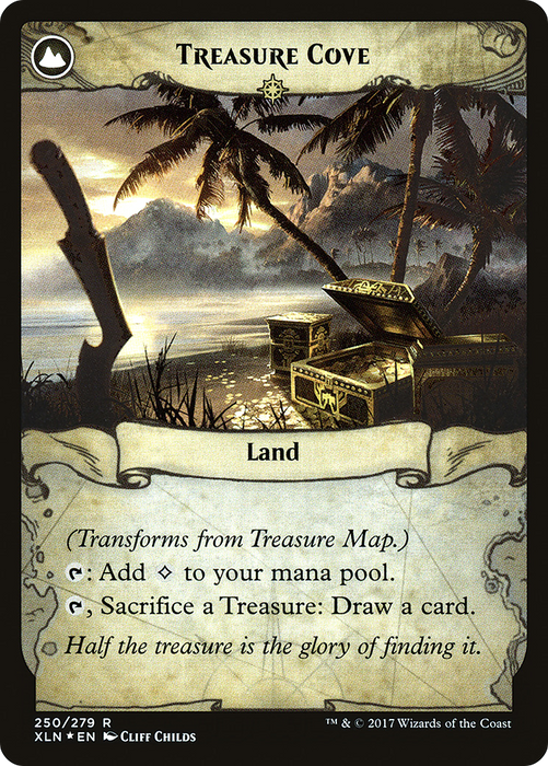 Treasure Map // Treasure Cove (PRE-250S) - rare: (compasslanddfc) - Foil