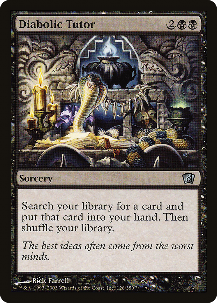 Diabolic Tutor (8ED-128★) - uncommon - Foil