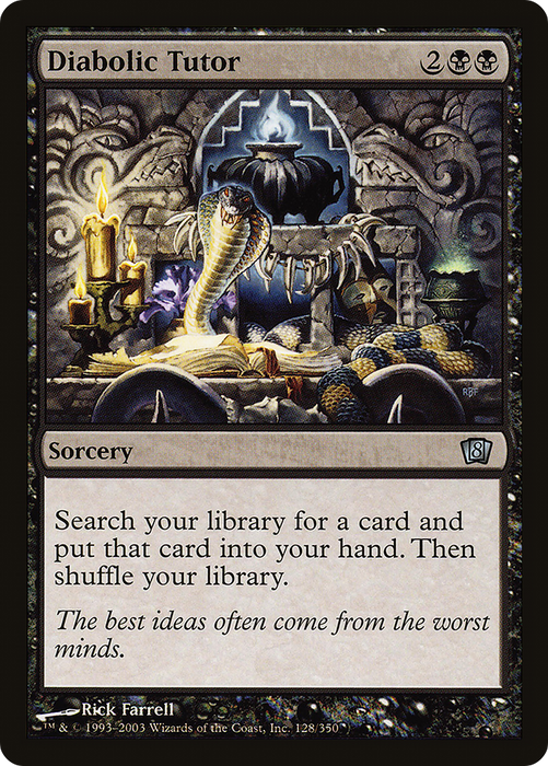 Diabolic Tutor (8ED-128★) - uncommon - Foil