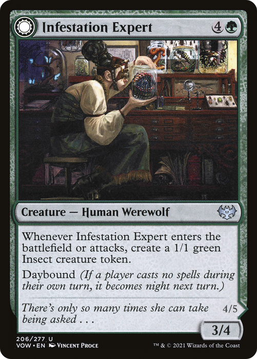 Infestation Expert // Infested Werewolf (VOW-206) - uncommon: (Double Faced Transform) - Foil