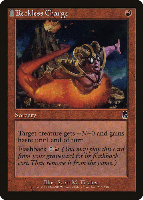 Reckless Charge (ODY-215) - common: (tombstone)