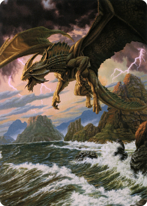 Ancient Bronze Dragon // Ancient Bronze Dragon (ACLB-003) - common (Borderless) - Foil