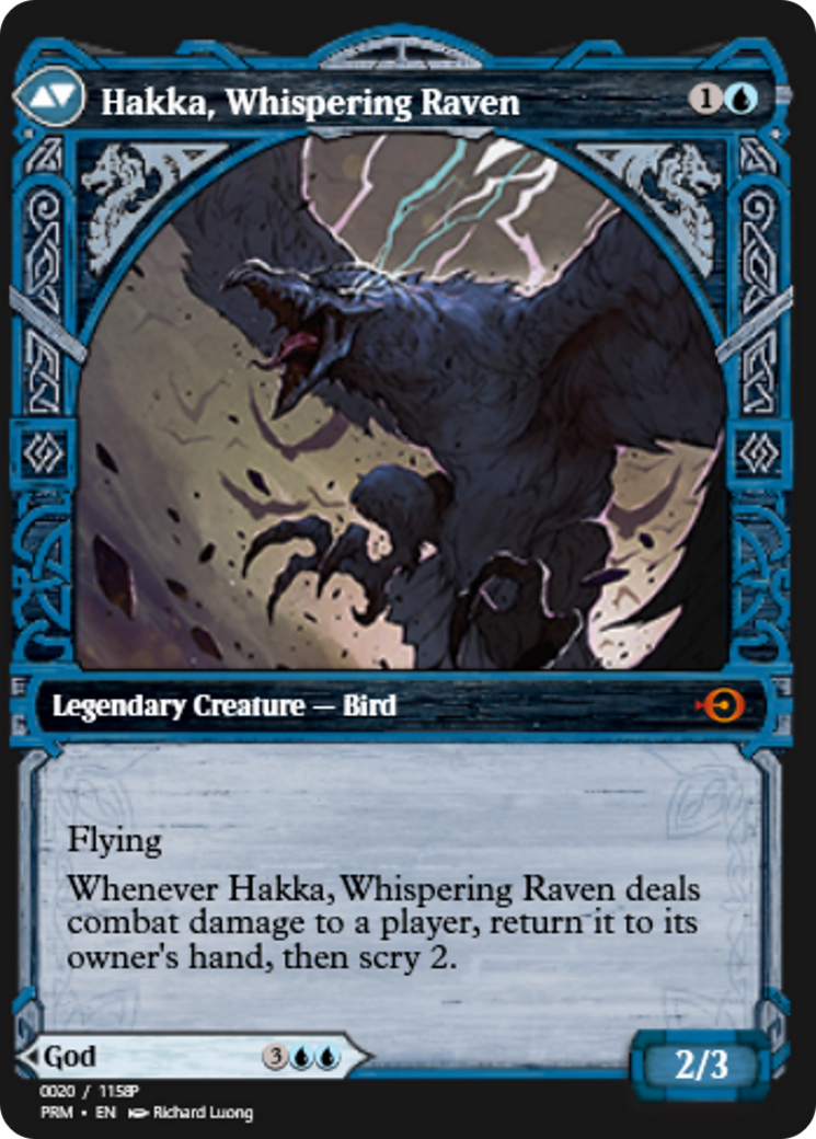 Alrund, God of the Cosmos // Hakka, Whispering Raven (PRM-88238) - mythic - Foil