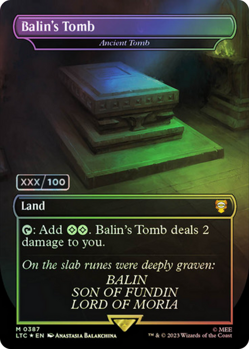 Ancient Tomb (LTC-387Z) - mythic / Balin's Tomb (Borderless) - Foil