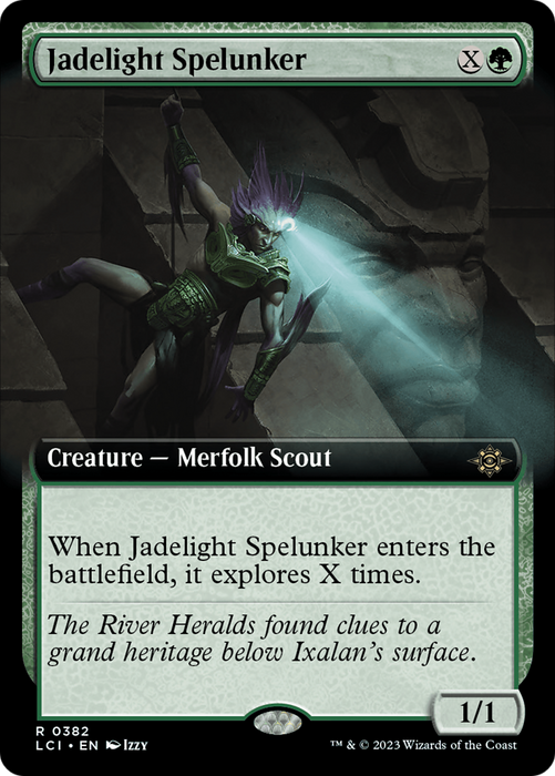 Jadelight Spelunker (LCI-382) - rare: (Extended Art) - Foil