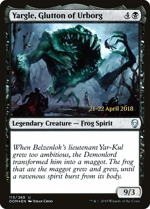 Yargle, Glutton of Urborg (PRE-113S) - uncommon - Foil