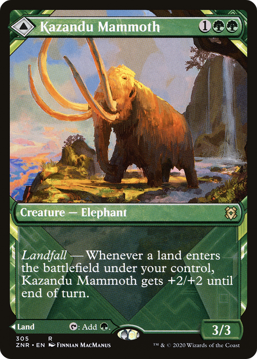 Kazandu Mammoth // Kazandu Valley (ZNR-305) - rare: (Showcase) - Foil