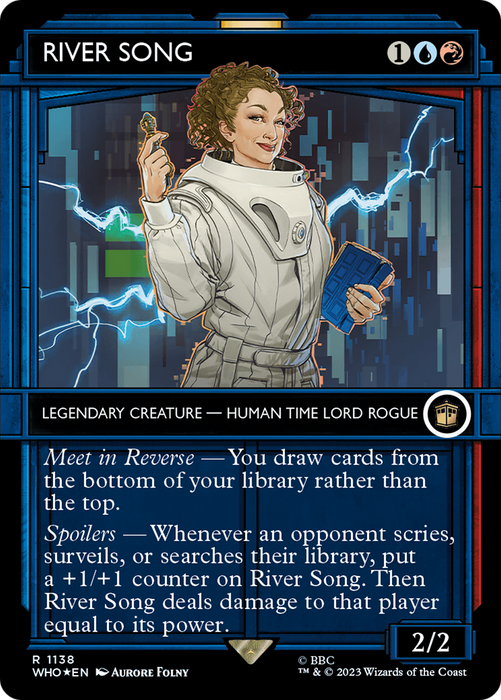 River Song (WHO-1138) - rare: (Showcase) (Borderless) - Foil