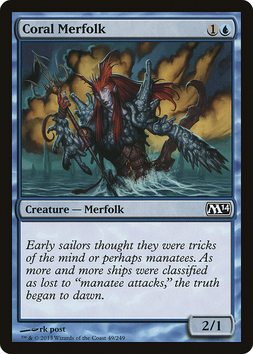 Coral Merfolk (M14-049) - common - Foil