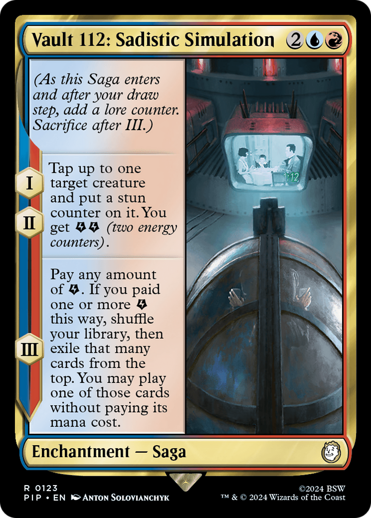 Vault 112: Sadistic Simulation (PIP-123) - rare - Foil