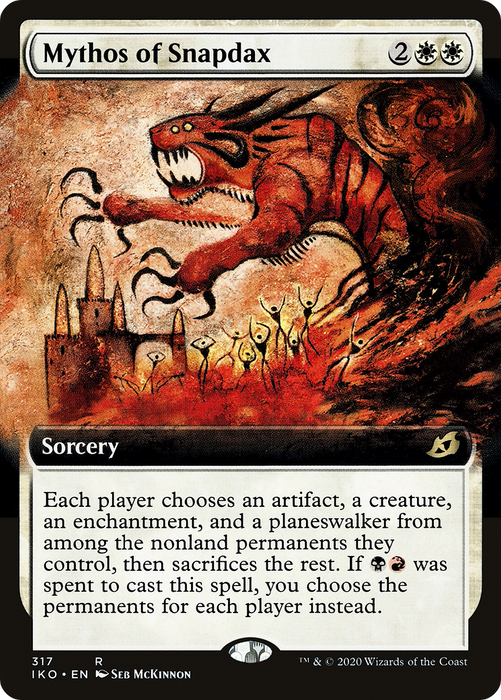 Mythos of Snapdax (IKO-317) - rare: (Extended Art) - Foil