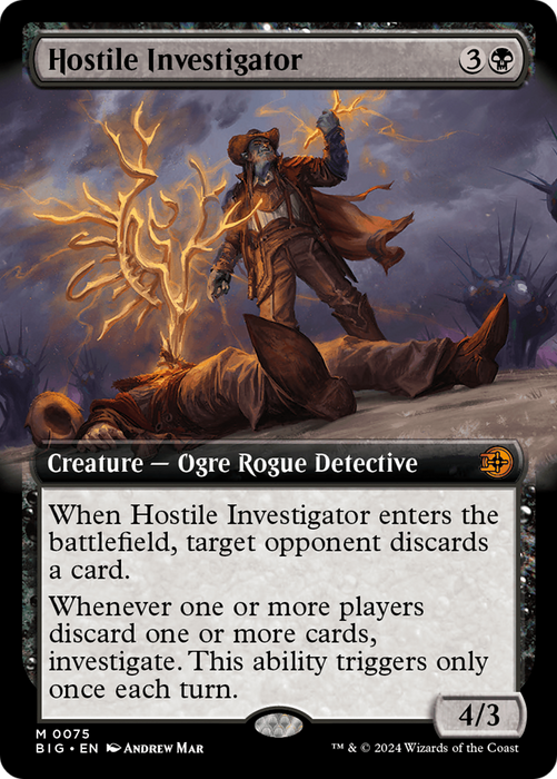 Hostile Investigator (BIG-075) - mythic: (Extended Art)