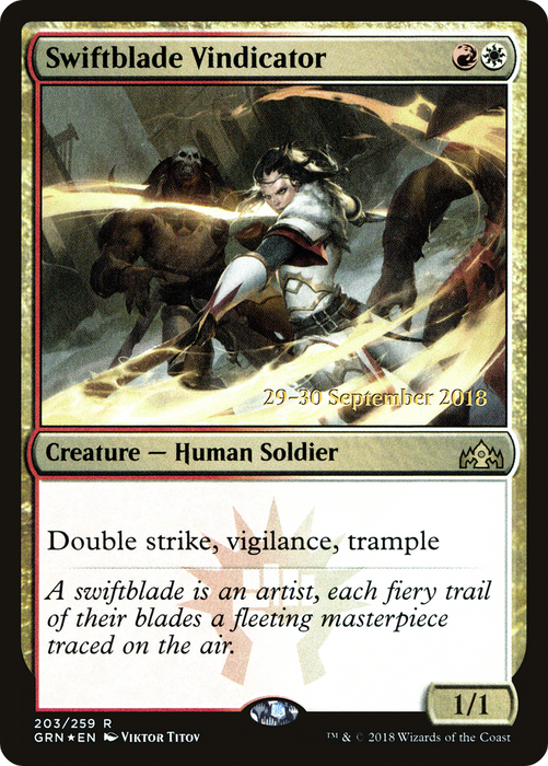 Swiftblade Vindicator (PRE-203S) - rare - Foil