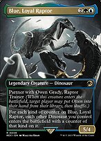 Blue, Loyal Raptor (REX-008) - rare (Borderless) - Foil