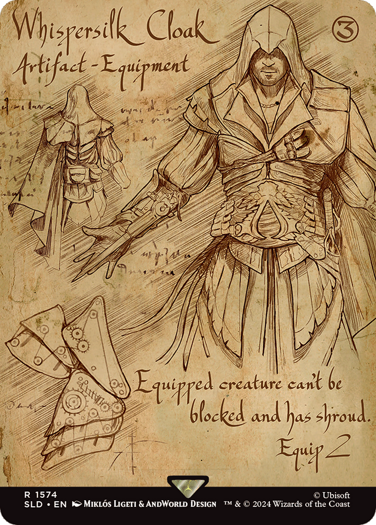 Whispersilk Cloak (SLD-1574) - rare (Borderless) - Foil