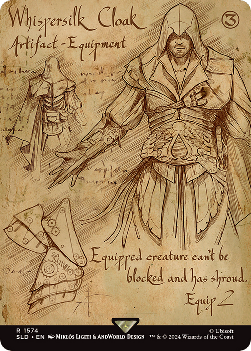 Whispersilk Cloak (SLD-1574) - rare (Borderless) - Foil