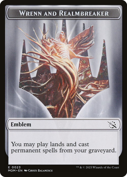 Wrenn and Realmbreaker Emblem (TMOM-023) - common - Foil