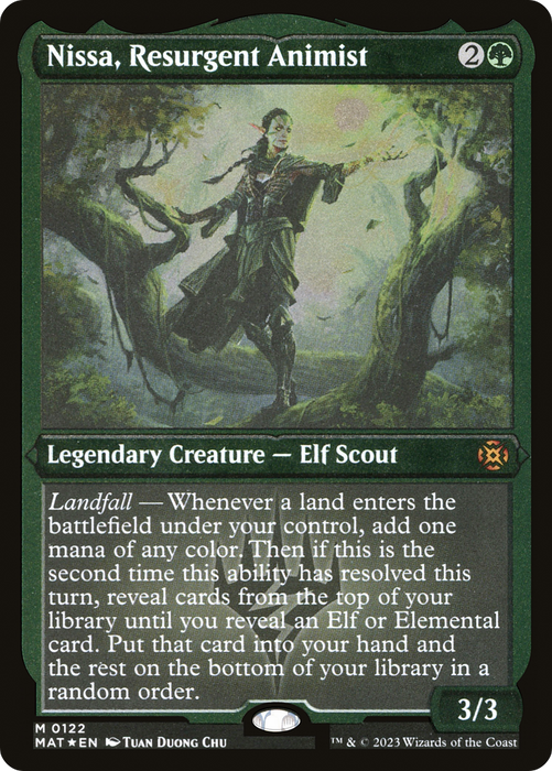 Nissa, Resurgent Animist (MAT-122) - mythic - Etched Foil