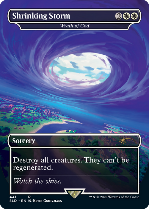Wrath of God (SLD-441) - rare / Shrinking Storm (Borderless)