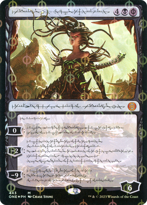 Vraska, Betrayal's Sting (ONE-443) - mythic: (Showcase) - Foil