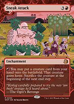 Sneak Attack (WOT-050) - mythic: (Showcase) (Borderless) - Foil