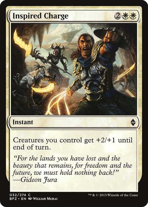 Inspired Charge (BFZ-032) - common - Foil