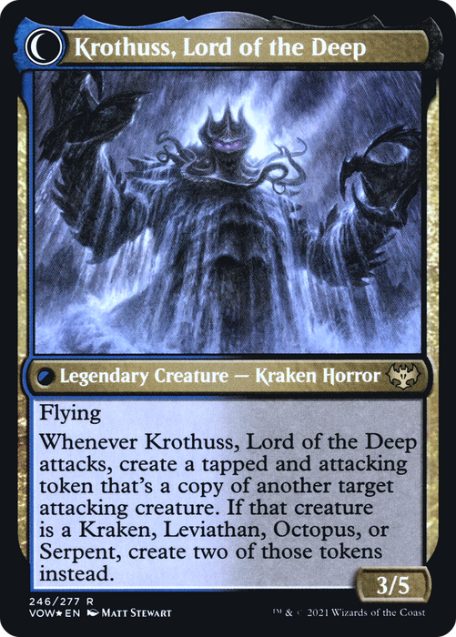 Runo Stromkirk // Krothuss, Lord of the Deep (PRE-246S) - rare: (Double Faced Transform) - Foil
