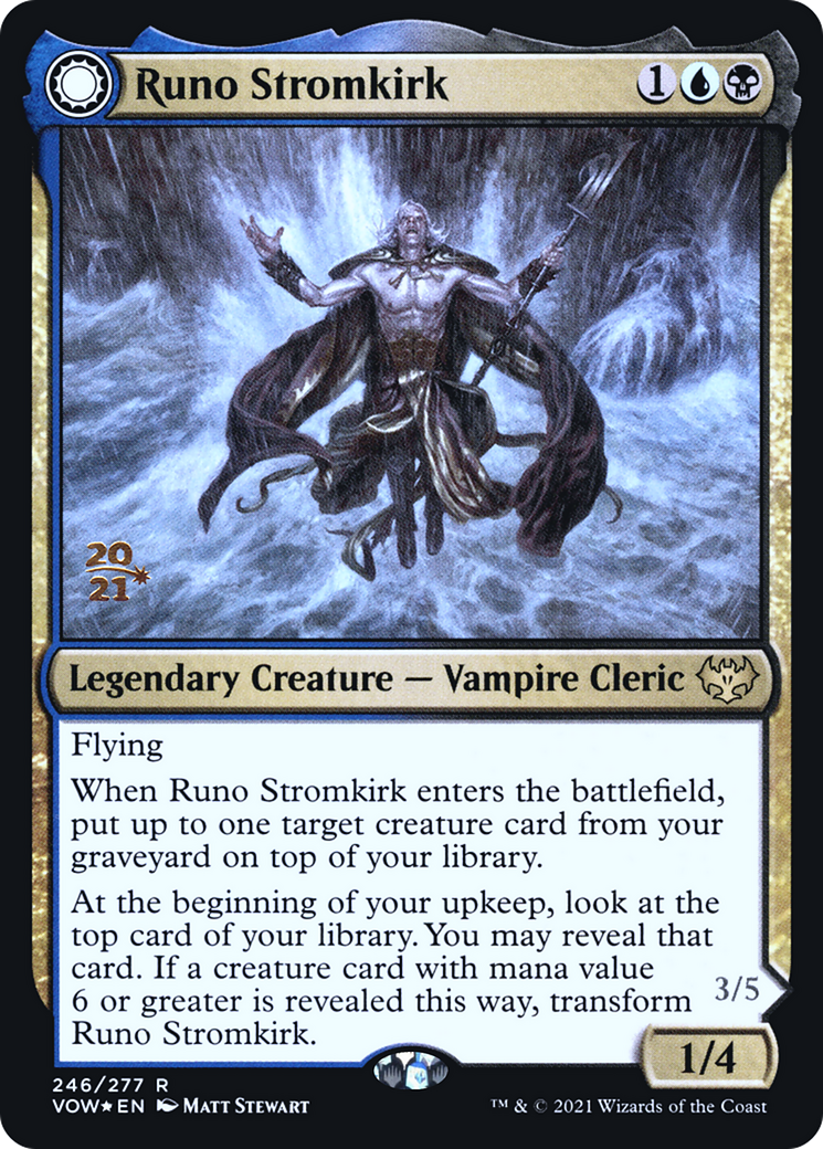Runo Stromkirk // Krothuss, Lord of the Deep (PRE-246S) - rare: (Double Faced Transform) - Foil