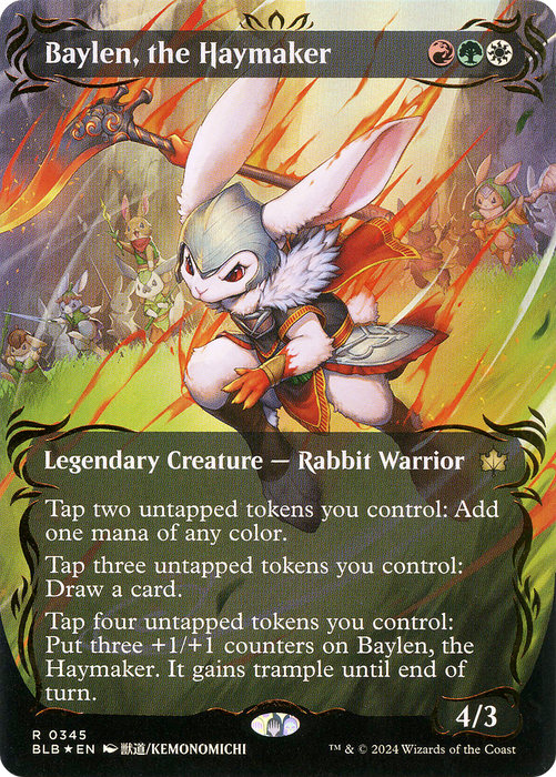 Baylen, the Haymaker (BLB-345) - rare: (Showcase) (Borderless) - Foil