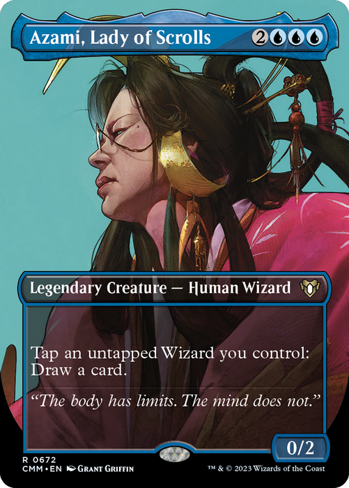 Azami, Lady of Scrolls (CMM-672) - rare (Borderless)