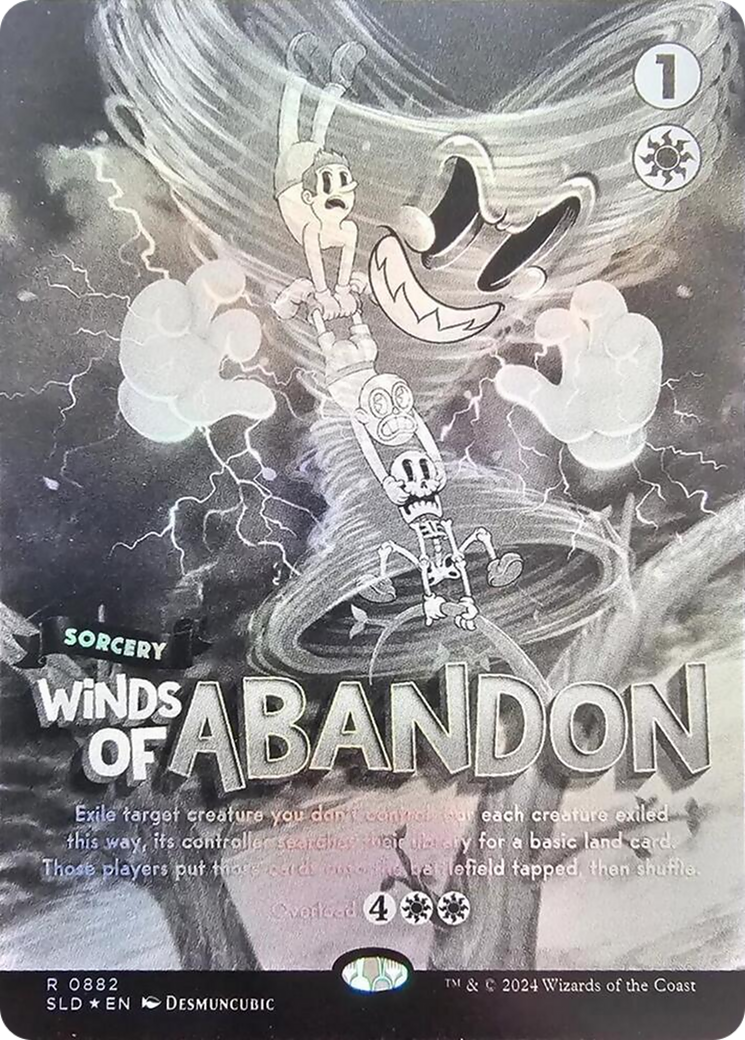 Winds of Abandon (Black & White Foil) (SLD-882) - rare - Foil