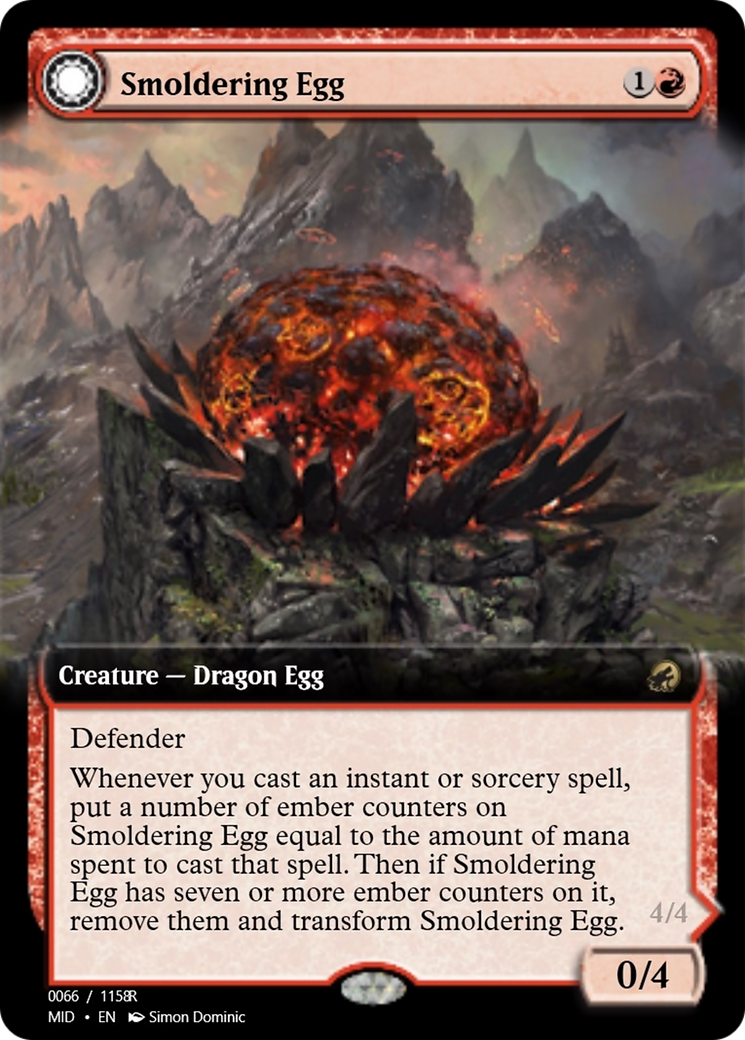 Smoldering Egg // Ashmouth Dragon (PRM-94012) - rare