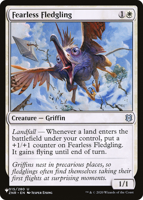 Fearless Fledgling (LIST-ZNR-15) - uncommon