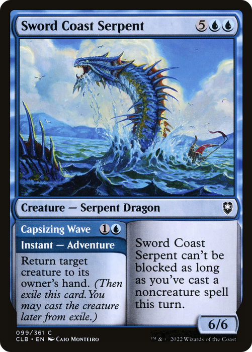 Sword Coast Serpent // Capsizing Wave (CLB-099) - common - Foil