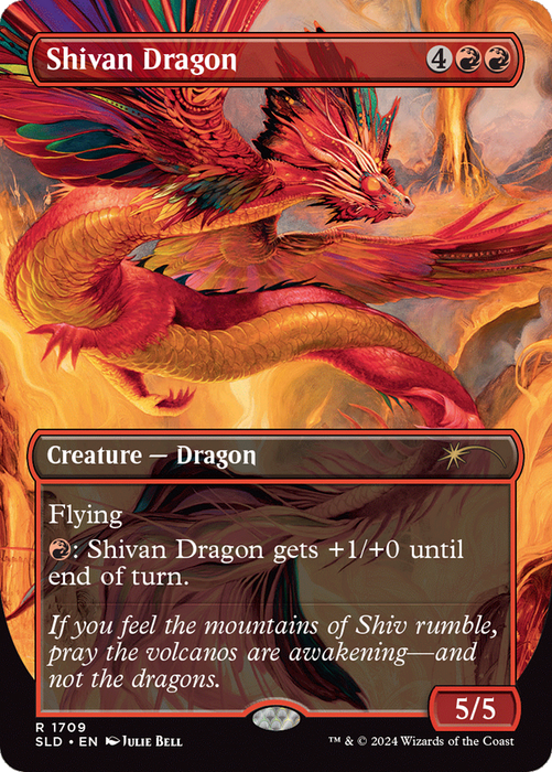 Shivan Dragon (SLD-1709) - rare (Borderless)