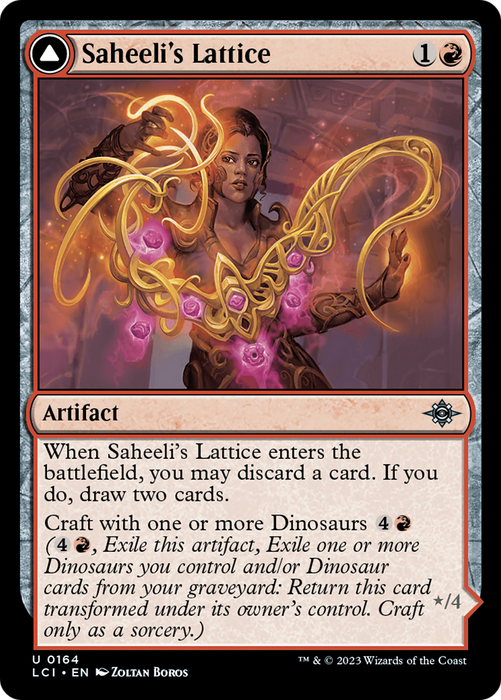 Saheeli's Lattice // Mastercraft Raptor (LCI-164) - uncommon - Foil