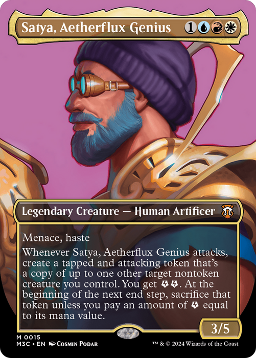 Satya, Aetherflux Genius (M3C-015) - mythic (Borderless)