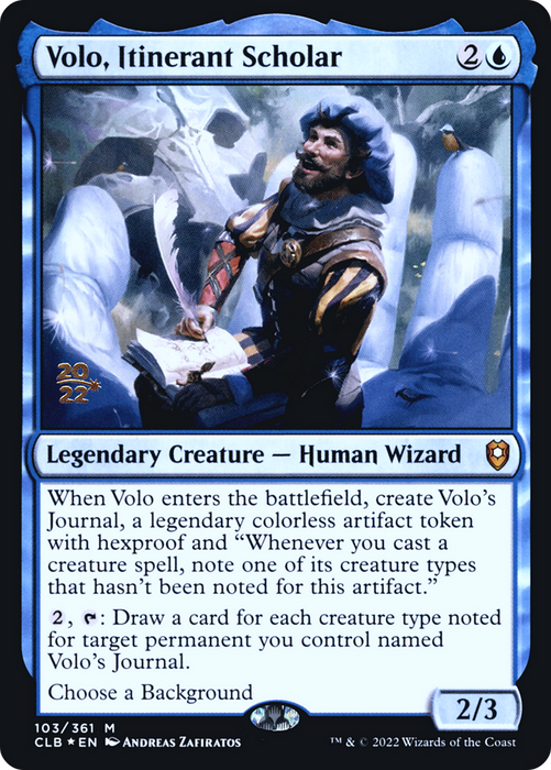 Volo, Itinerant Scholar (PRE-103S) - mythic - Foil
