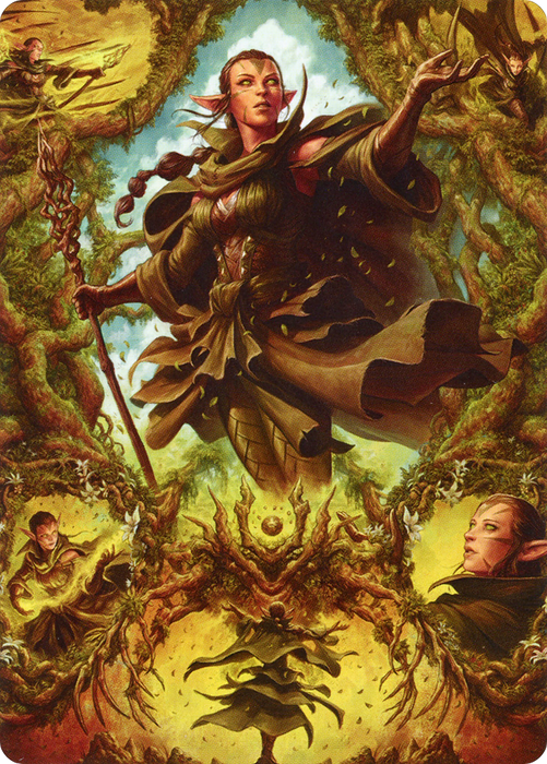 Nissa of Shadowed Boughs // Nissa of Shadowed Boughs (AZNR-006) - common (Borderless) - Foil