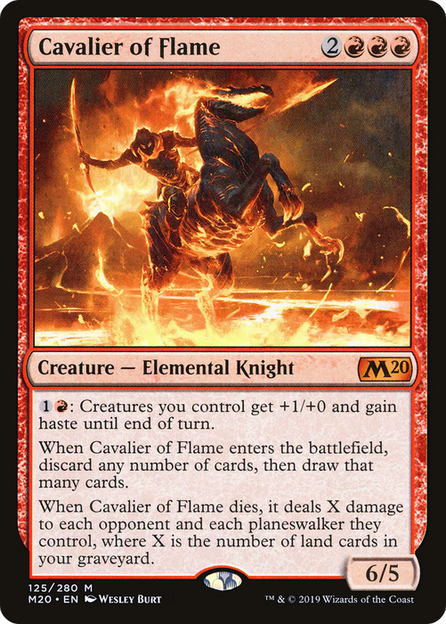 Cavalier of Flame (M20-125) - mythic