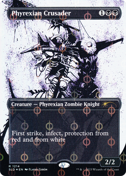 Phyrexian Crusader (SLD-1214) - rare (Borderless) - Foil